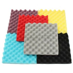 1PC 30x30x3cm Egg Crate Soundproofing Acoustic Wedge Foam Tiles Wall