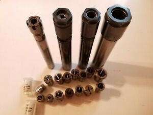 Lyndex &amp; Parlec Shank Collet Holder Plus Collets Machinist Tools LOT