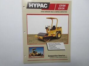 Hypac C810A &amp; C812A Vibratory Compactor Sales Brochure 6 page