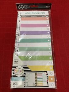 The Happy Planner - Classic Half Sheet Note Paper - Assignments