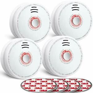 SITERWELL Smoke Detector  Smoke Alarm with Photoelectric Sensor and 9V Batter...