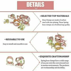 Strong Spring Clips Hose Clamps Vacuum Fuel Oil Water Tube Pipe Fastener Tools