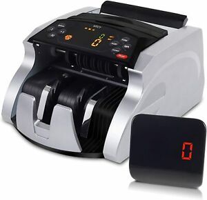 HTCY Portable Money Counter Machine With Counterfeit Detector, Bill Counting