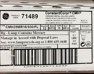 GE 71489 CMH39MR16/930/FL GE CERAMIC METAL HALIDE BOX OF (12) NEW IN BOX.