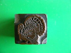 Vintage Authentic Letterpress Turkey image Print Type Printers Block