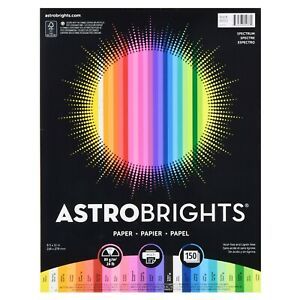 Astrobrights Color Paper, 8.5 x 11, Spectrum Assortment, 150 Ct