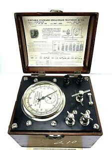 1910 Vintage Antique Westinghouse Portable Standard Single-Phase Watthour Meter