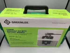 NEW Greenlee Knockout Kit With Ratchet Wrench 7238SB Manual 1/2&#034; - 2&#034;