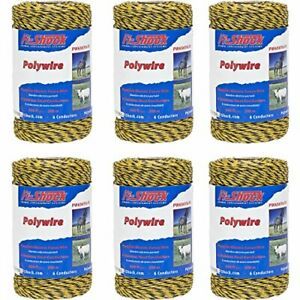 Fi-Shock PW656Y6-FS 6-Strand Polywire 6 Pack 656&#039;