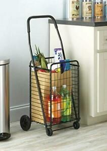 Rolling Utility Shopping Cart Foldable Will Carry Up To 50 Pounds With Ease
