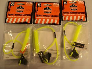 3 Ergodyne Work Gear Squids Hard Hat Lanyards 13158 Free Shipping