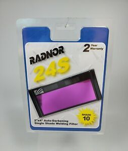 Radnor 24S #10 Auto Darkening Welding Filter 2&#034; X 4&#034; Solar Powered