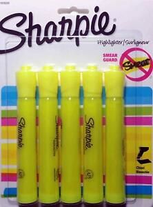 Accent Highlighter Tank Style Chisel Tip Fluorescent Yellow, 5/PK (1809200) R-L