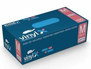 Disposable Gloves Latex-Free Clear Vinyl Gloves 100-Count Powder-Free All-Pur...