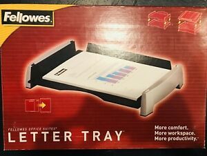 Fellowes Office Suites Side Load Letter Tray Plastic Black/Silver 8031701