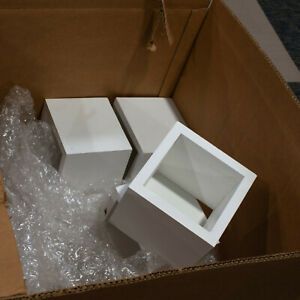 Retail Floating Display Cubes set of 6, White, Mountable, Gently Used