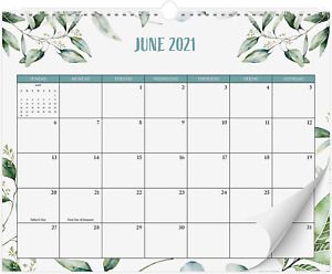 Aesthetic Greenery Wall Calendar For Easy Planning - Runs From January 2021 Unti