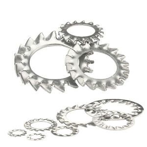 Shakeproof Toothed Lock Washers Internal&amp;External Serrated Zinc-plated M3 - M10