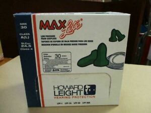 Howard Light 200X LPF-1 Ear Plugs 200 Pc. Box NEW NRR 30 Decibels