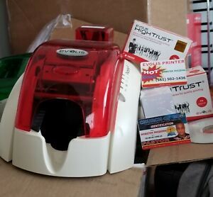 Evolis pebble 4 ID card  printer, excellent print quality plus accessories