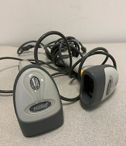 Lot Of 2 Symbol LS2208-SR20007 1D Laser Barcode POS Scanner +USB