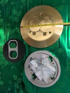 RACO Hubbell Brass Floor Box Cover Kit Flush Duplex Lift Lid Cover RAC5500KIT