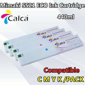 4pcs Calca Compatible 440ml Mimaki SS21 ECO Solvent Ink Cartridge CMYK/pack