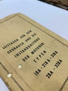 Vintage German Agricultural Motor Manual Type 18A 218A 318A  28A 328A Bernard Mo