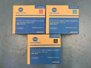 Genuine Konica Minolta Bizhub TNP49 Toner x3 Black TNP49M TNP49K TNP49C
