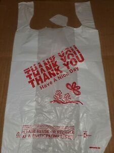 plastic shopping bags 1000 Count White Thank You