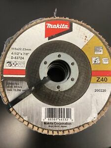 Makita 5 Pack - 40 Grit Flap Disc For Grinders On Metal &amp; Stainless Steel