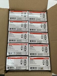 LOT OF 10 LEGRAND GFCI Pass Seymour 1597W Duplex GFCI Receptacle 15A