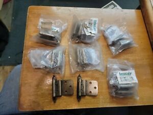 Laurey Antique Brass 3/8 In Self-Closing Inset Hinge 2-Pack 28605 (7 sets of 2)