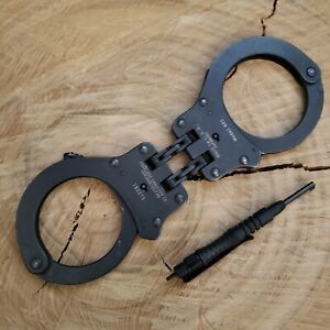 Handcuffs  Peerless Model 801 Hinged Handcuffs +key
