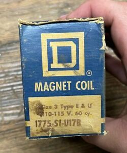 SQUARE D 1775-S1-U17B MAGNET COIL SIZE 3 TYPE E &amp; U 110-115V 60 CY NEW IN BOX