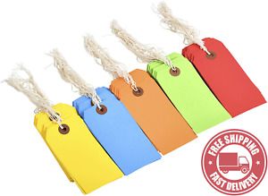 100  Tags  4  3 / 4 &#034;  X  2  3 / 8 &#034;  Size  5  Colored  Inventory  Shipping  Han