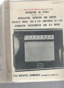 Bristol Manual Model 560 &amp; 570 High Speed Dynamaster Potentiometer and DC Bridge