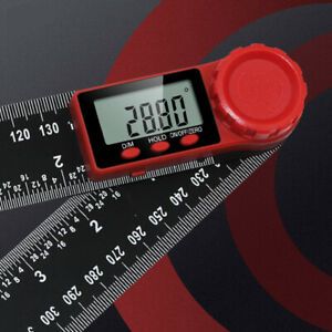 360° Portable LCD Digital Protractor Angle Finder 8in Measure Ruler With battery