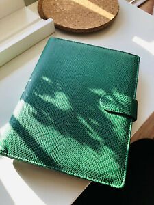 Leather A5 Planner Binder Agenda Notebook Deep Green With Inserts And Postcards