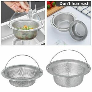 Stainless Steel Colander Food Hair Stopper Plug Filter Basket Sink Strainer