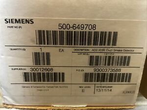 (C) SIEMENS 500-649708  INTELLIGENT DUCT SMOKE DETECTOR HOUSING