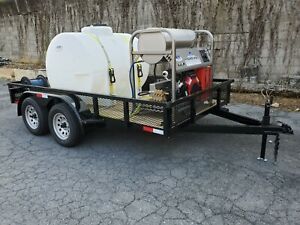 Hot Water Pressure Washer-Trailer Mounted-6gpm,4000psi-Honda GX630