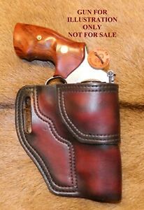 Gary C&#039;s Leather Avenger Revolver HOLSTER Smith &amp; Wesson N Frame 4&#034;, hammerthong