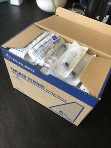 Terumo Syringe w/o Needle 5cc/ml 100 Units SEALED NEW BOX Latex Free