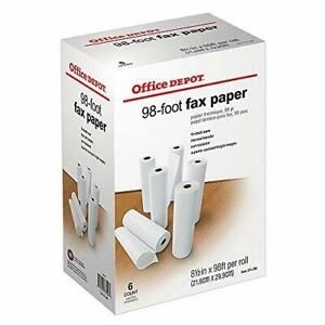 Office DepotR High-Sensitivity Thermal Fax Paper 1/2&#034; Core 98ft. Roll Box Of ...