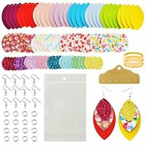 AOUXSEEM 321 Pcs Faux Leather Earrings Making Kit for Beginner Contains 96 Pr...