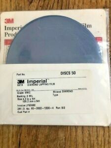 3M Diamond Lapping Film 661X  9 Micron Discs  two packs of 50. 100 Disc lot  3M