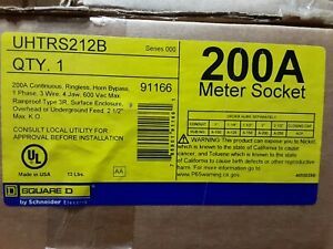 SQUARE D UHTRS212B 200 Amp Meter Socket Rainproof Enclosure NEW