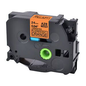 Label Tape TZe-B51 TZ-B51 Black on Fluorescent Orange 24MM For Brother PT330