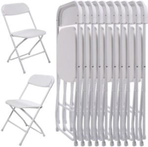 Hot 10Pcs Commercial White Plastic Folding Chairs Stackable Wedding Party Chair, US $153.89 – Picture 1
